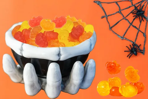 Miniatura 3 de Fruidles Dulces de calabazas de otoño, gomitas de sabores de frutas surtidos, aptas para alérgicos, sin OMG, sin edulcorantes artificiales (1 libra)