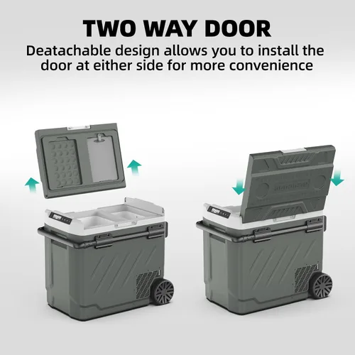 Miniatura 7 de Alpicool Refrigerador portátil para automóvil, refrigerador de 12 voltios con rueda, refrigerador de automóvil de 42 cuartos de galón, control