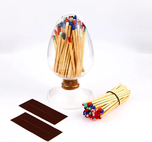 Miniatura 13 de Cloche de cristal con Striker, soporte de vidrio con Striker, Match Cloche Glass con Striker, soporte Match Striker, soporte de baño de lujo