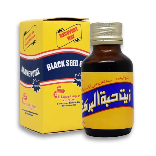 bonballoon Aceite de semilla negra El Capitán puro prensado en frío ElCaptain Al Captain Pure Natural Raw Nigella Egipto Egipto Herbal Halal (1