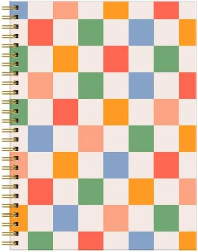 Miniatura 7 de Cuaderno de espiral para mujer, cuadernos universitarios A5 de 6 x 8.4 pulgadas, 120 páginas (60 hojas) diario rayado con papel grueso de alta