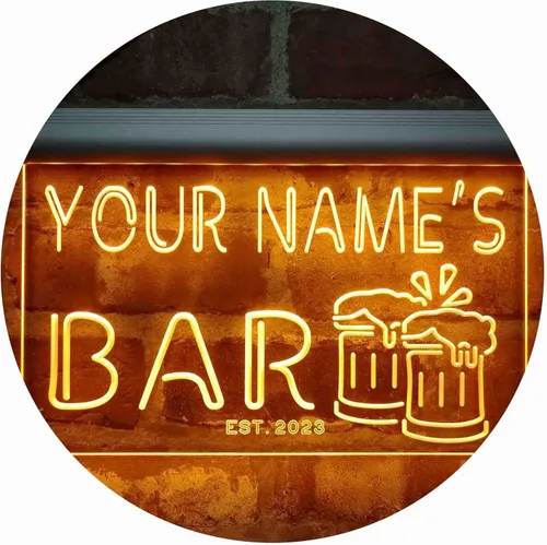 Miniatura 17 de ADVPRO Letrero de neón LED personalizado con texto en inglés «Your Name Est Year» (12 x 8.5 pulgadas) st4s32-w1-tm-b