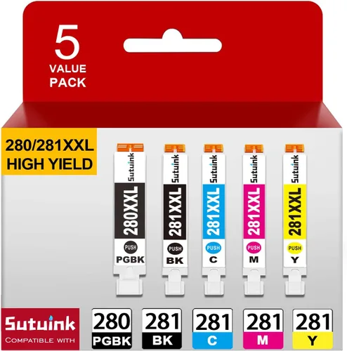 280 281 PGI-280XXL CLI-281XXL Cartucho de tinta de repuesto para Canon 280 281 XXL Tinta compatible con PIXMA TR8600 TS9500 TR8622 TR8622a TR8620
