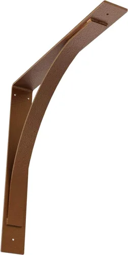 Miniatura 95 de Soporte de acero Morris de 3 pulgadas de ancho x 6 pulgadas de profundidad x 6 pulgadas de alto, latón envejecido