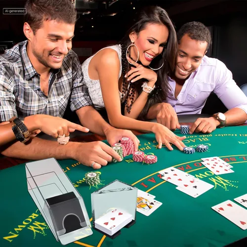 Miniatura 5 de Bandeja de blackjack para zapatos y descartes, zapato de blackjack transparente, dispensador de tarjetas acrílicas para jugar a las cartas, bandejas
