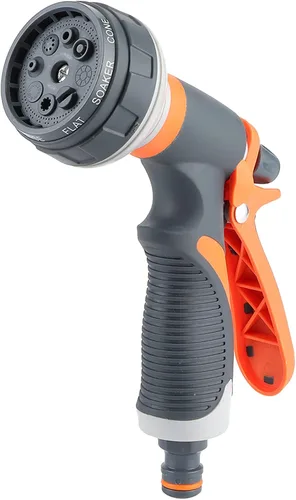 Miniatura 9 de Oumefar Pistola de riego Jardinería Fácil Control Hogar Boquilla Manguera Boquilla Spray Boquilla Pistola Manguera Pulverizador para Jardín