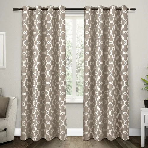 Miniatura 16 de Exclusive Home Gates panel de cortinas en par para ventana, con arandelas en la parte superior, para oscurecimiento de habitación, tejidas