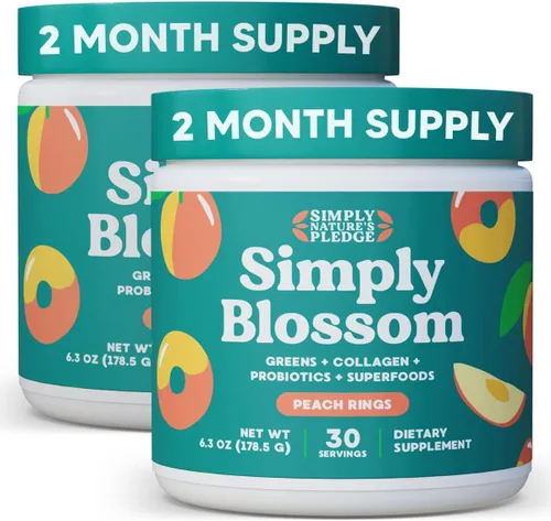 Miniatura 14 de Simply Blossom Nutrition Daily Greens & Superfood Powder + Colágeno + Probióticos para la salud digestiva de las mujeres y alivio de la hinchazón.