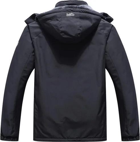 Miniatura 2 de Pooluly - Chaqueta impermeable de invierno, esquí, snowboard, para hombre, con capucha, rompevientos.