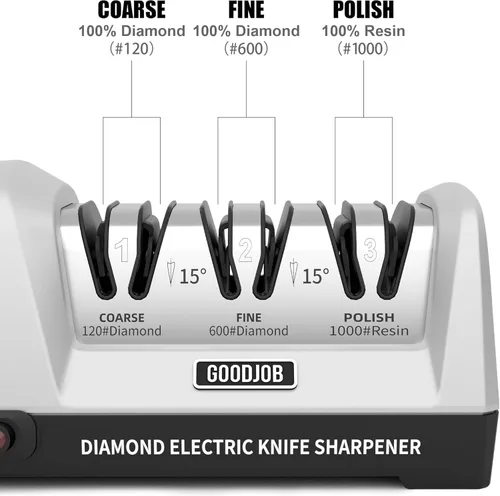 Miniatura 2 de Afilador de cuchillos eléctrico para cuchillos de cocina, sistema automático de afilado de cuchillos profesional goodjob con abrasivos de diamante