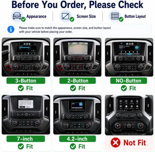 Miniatura 3 de Actualización estéreo de radio QLED de 13.1 pulgadas para Chevy Silverado y GMC Sierra 2014-2018, unidad principal de 8 núcleos 4 GB+64 GB