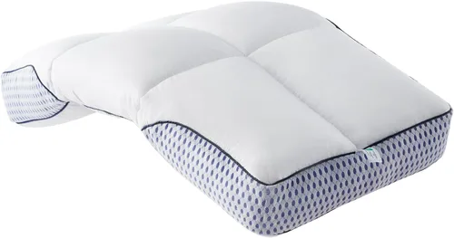 Miniatura 9 de Glaciman Almohada de espuma viscoelástica triturada para personas que duermen de lado y boca arriba - almohada ergonómica firme para aliviar