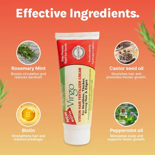 Miniatura 2 de Fertilizante para el cabello virgen y energizante para el cabello enriquecido con biotina, para cabello natural y relajado, trenzas y cerraduras