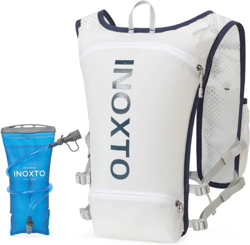 Miniatura 12 de INOXTO Running Hydration Vest Backpack,Lightweight Insulated Pack with 1.5L Water Bladder Bag Daypack for Trail Hiking Running Cycling Race Marathon