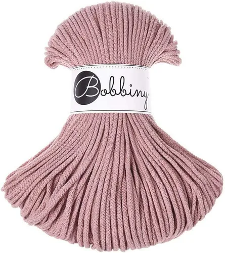 Miniatura 25 de Bobbiny Cordón de macramé trenzado junior de 0.118 in (aguamarina), 108 yardas/330 pies