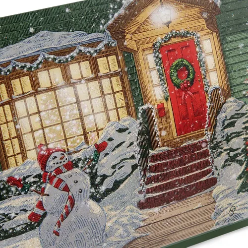 Miniatura 3 de Hallmark Tarjetas de Navidad en caja, puerta roja invernal (16 tarjetas de Navidad con sobres)