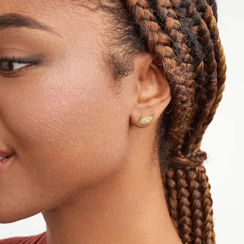 Miniatura 2 de Morgan & Paige Rhodium 14K Rose Gold 18K Yellow Gold Plated 925 Sterling Silver Angel Wing Stud Earrings Hypoallergenic Adorned for Women