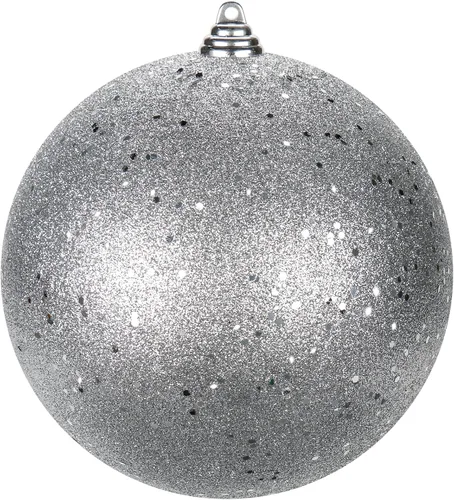 Miniatura 11 de Esferas de adorno de Navidad de 4.7 pulgadas, decoraciones de Navidad grandes, árbol de Navidad, inastillables, grandes, negras, con lazo