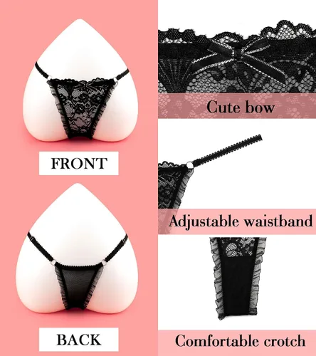 Miniatura 5 de Tanga de tanga para mujer, ropa interior sexy elástica con espalda en T
