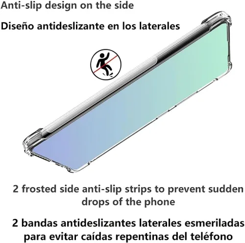 Miniatura 6 de USTIYA Funda para Motorola One Vision Clear TPU Cuatro Esquinas Cubierta Protectora Transparente Suave Funda