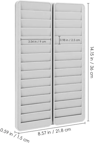 Miniatura 2 de Estante para tarjetas de 28 tiempos, soporte para tarjetas de tiempo, montado en la pared, organizador colgante para oficina, almacén, fábrica