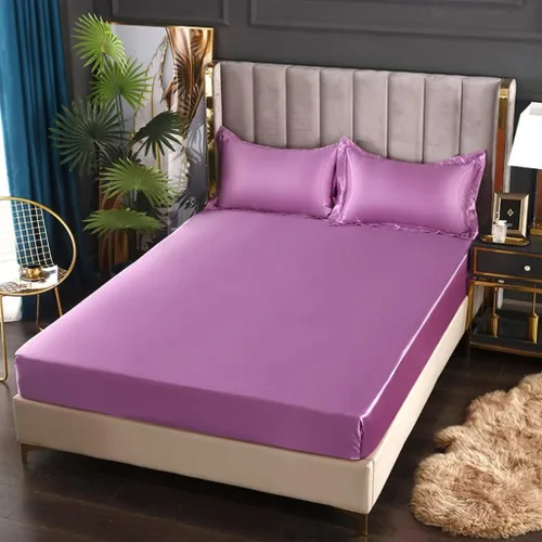 Miniatura 29 de Juego de sábanas de satén, color rosa claro, sábana bajera de satén similar a la seda, ultra suave, juego de ropa de cama de lujo para niños