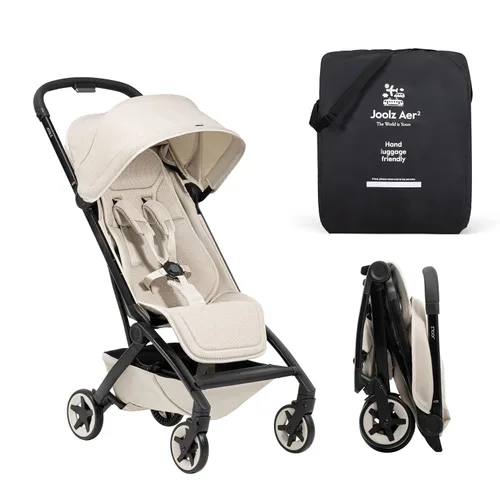 Joolz Aer2 - Cochecito de viaje ligero para bebés y niños pequeños, plegable con una sola mano, compacto aprobado por avión de mano, asiento