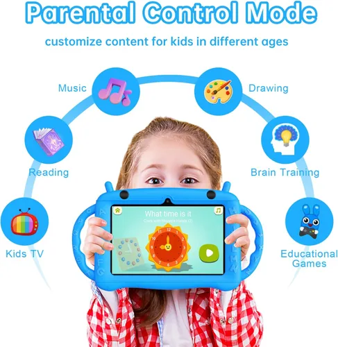 Miniatura 3 de Tableta para niños de 7 pulgadas, tableta para niños de 3 a 7 años, tableta de aprendizaje educativo Android 12, 2 GB de RAM+32 GB de ROM, control
