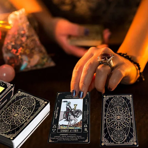 Miniatura 5 de SUNHHX Juego de cartas de tarot, cartas de tarot para principiantes con significados en ellas
