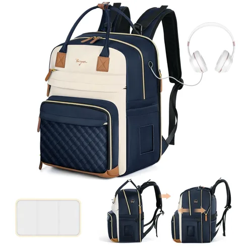 Miniatura 15 de Mochila de Pañales - Mochila de Pañales Extra Grande para 2 Niños Gemelos, Bolsos de Viaje para Bebés para Mamá Papá 25-37L Expandible con Negro