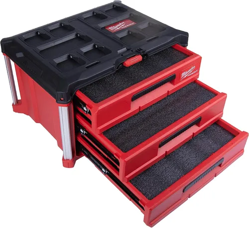 Miniatura 2 de Insertos de espuma Econo - Se adapta a Milwaukee Packout 48-22-8443 (kit de espuma de 3 piezas) Negro/Rojo