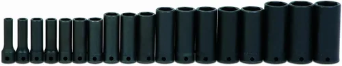 Miniatura 15 de Williams JHW12M-607 SUPERTORQUE - Enchufe de 6 puntos de impacto profundo de 3/8 pulgadas, tamaño de 0.276 in, acabado industrial negro, diseñado