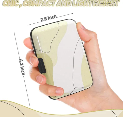 Miniatura 3 de ToLuLu Portador de Tarjetas de Crédito, Mini Billetera Pequeña de Aluminio RFID para Tarjetas, Estuche Delgado de Metal para Tarjetas
