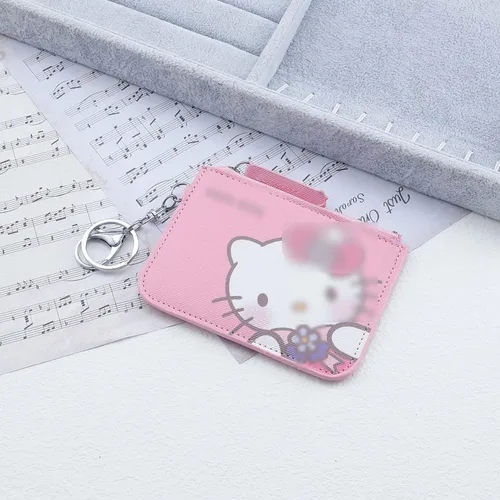 Miniatura 5 de G-Ahora Cartera de anime para mujeres y niñas, monedero de anime, tarjetero con cordón, Gatito C, Cartera novedosa