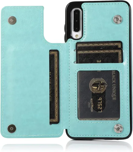 Miniatura 4 de Funda de teléfono para Samsung Galaxy A50 con protector de pantalla de vidrio templado y tarjetero con soporte para tarjetero, soporte para celda
