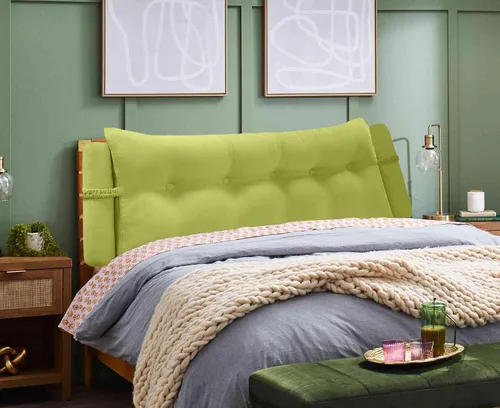 Miniatura 2 de Peachwell Almohada triangular de lectura para reposo en cama, cojín bolster grande para cabecero, respaldo, almohada de cuña con dos almohadas Lima