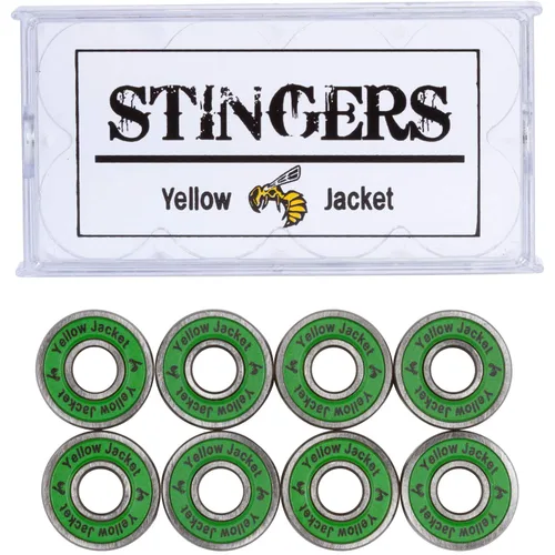 Miniatura 6 de Yellow Jacket - Rodamientos premium para patineta y longboard, profesionales, 608, ABEC 9, naranja tropical (paquete de 8)
