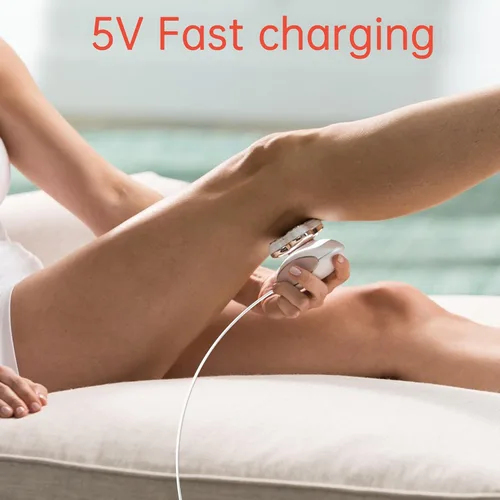 Miniatura 5 de LIANSUM Cable USB de acabado táctil impecable para piernas, solo compatible con afeitadora de piernas impecables, removedor de pelo para mujeres