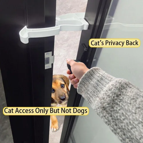 Miniatura 3 de Pestillo para puerta de gato, cerradura de tope de puerta para gatos para mantener a los perros fuera de la caja de arena, puerta interior, a prueba