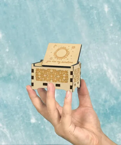 Miniatura 7 de Sooharic You are My Sunshine - Caja de música para hija, hijo, papá, mamá, única para niños, caja de música de madera con grabado vintage