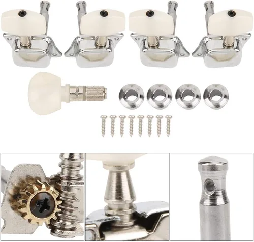 Miniatura 3 de Clavijas de afinación de banjo, máquina semicerrada para músicos principiantes practican rendimiento