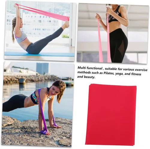 Miniatura 9 de Alipis Banda elástica de resistencia TPE para yoga para estiramiento de fitness y entrenamiento de fuerza, banda de ejercicio para hombros, piernas