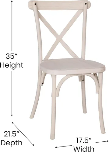 Miniatura 3 de Flash Furniture Silla X-Back, paquete de 2, resina, negra