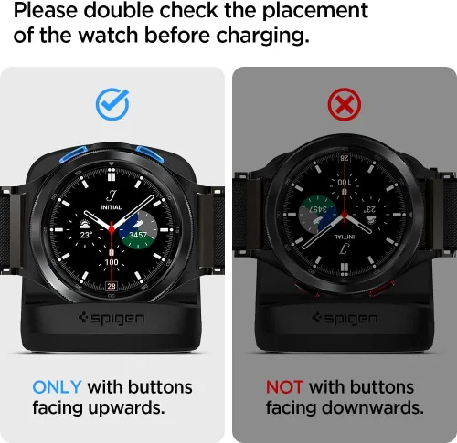 Miniatura 2 de Spigen S352 Diseñado para Galaxy Watch FE, 4, 4 Classic, 3, Active Stand - Negro