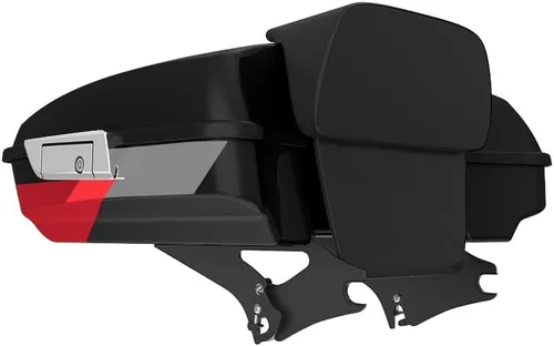Miniatura 256 de King Tour Pack para Harley Alpine Green, cierre de paquete turístico, portaequipajes superior, soporte de montaje negro, placa de metal para Harley