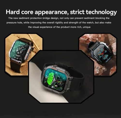 Miniatura 7 de Reloj inteligente para TCL 50 XL 5G reloj inteligente militar para hombres (respuesta/hacer llamadas), reloj inteligente táctico HD de 1.85