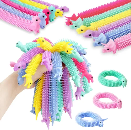 40 PIEZAS Juguete Fidget Elástico, Juguetes Fidget de Cuerdas Elásticas Coloridas, Juguetes Fidget Sensoriales Antiestrés para Niños y Adultos para