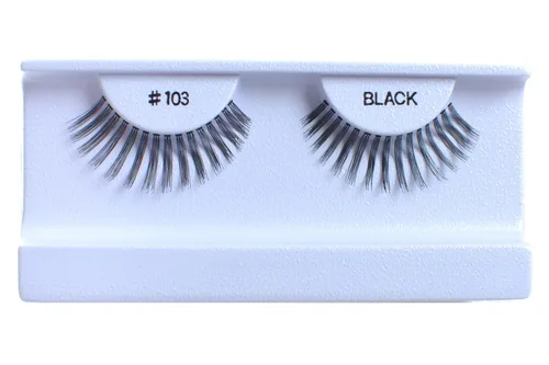 Miniatura 16 de 100 pares de pestañas postizas 100% cabello humano negro natural #747S Negro-747S
