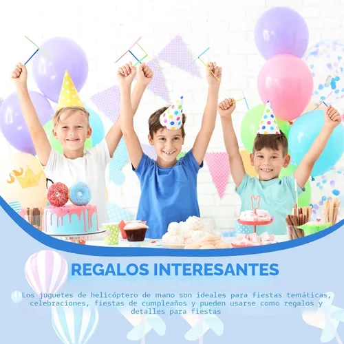 Miniatura 7 de 50 juegos de juguetes de helicópteros voladores, 50 hélices + 50 varillas, helicóptero de mano, juguetes de fiesta al aire libre para niños de 4 a 8