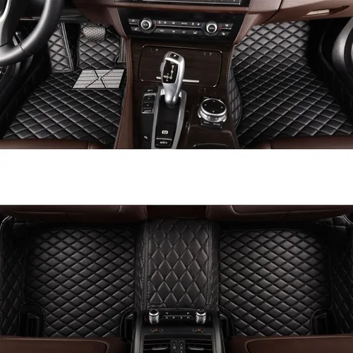 Tapete de cuero para automóvil para Nissans X-Trail T31/T32 Murano Frontier Fuga Note Navara NV 3500 2500 280ZX (color todo negro)